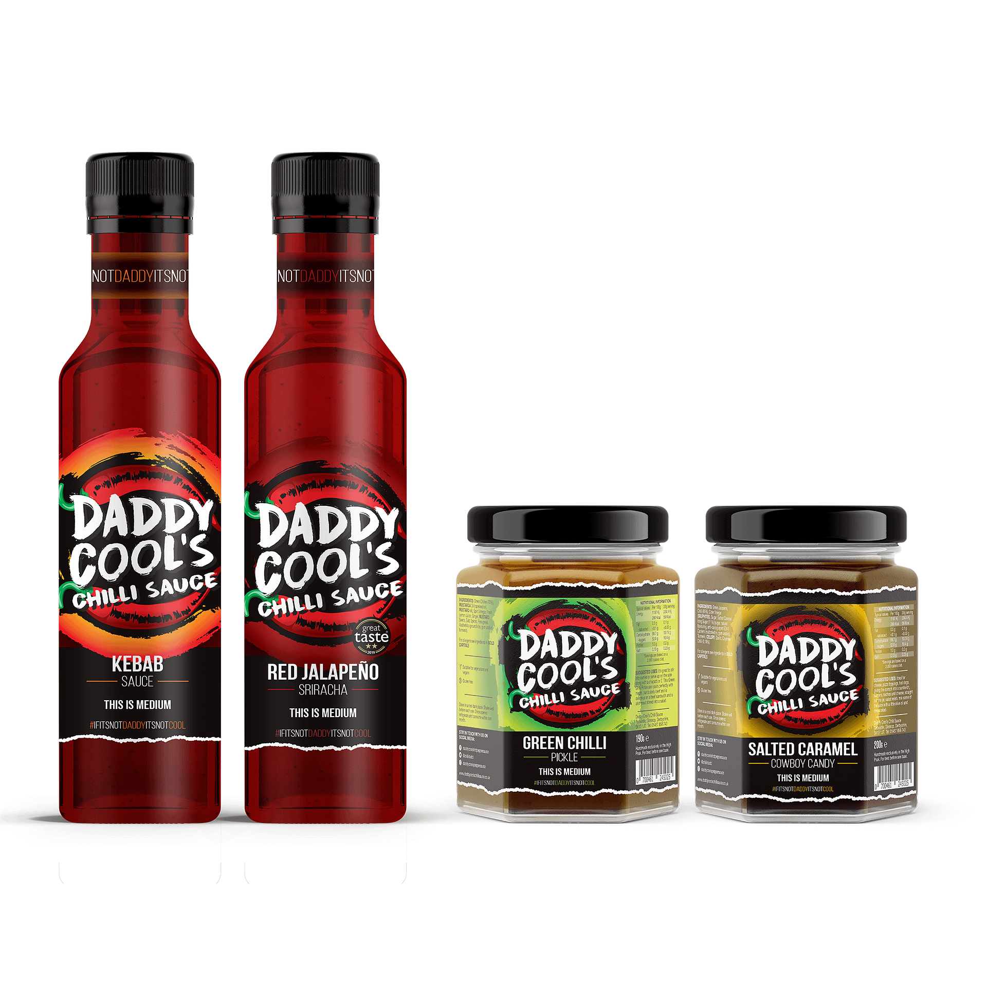 Medium Gift Pack Daddy Cools Chilli Sauce